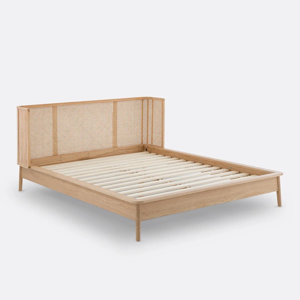 Bed in rotan met lattenbodem, Laora