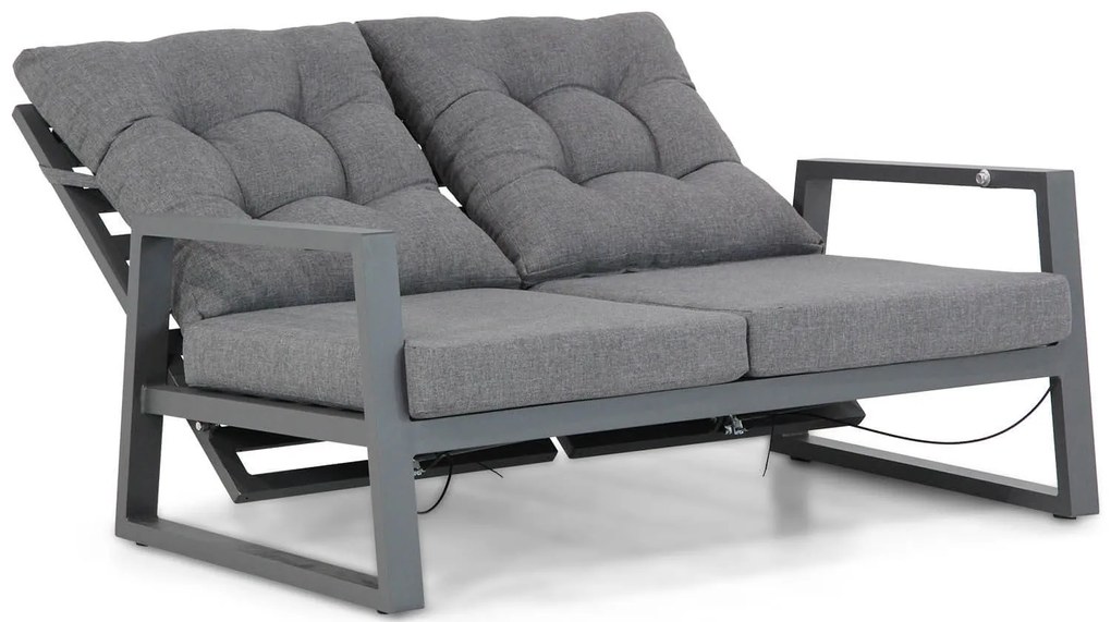 Stoel en Bank Loungeset Aluminium Grijs 4 personen Lifestyle Garden Furniture Batala