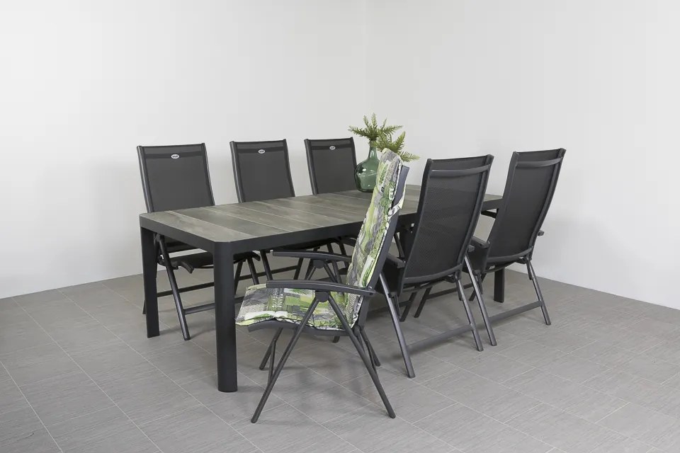 Hartman Salvatore/Queens 220x100 cm. verstelbare 6-persoons tuinset