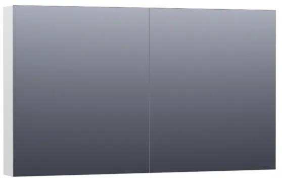 Saniclass Plain Spiegelkast 119x70x15cm Hoogglans Wit SK-PL120HW