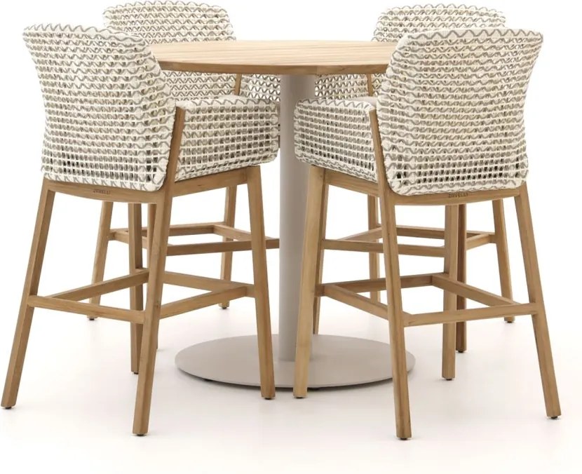 Barset Zavelli | 4 personen | Tuinset teakhout | 5-delig | Kees Smit Tuinmeubelen