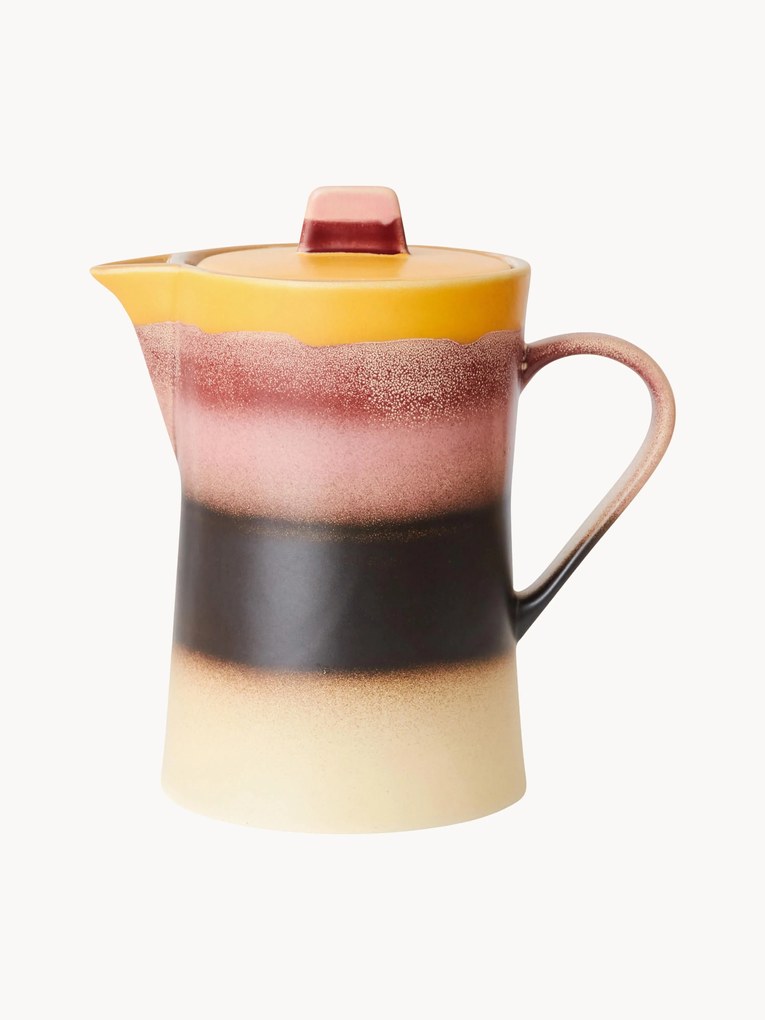 Handgemaakte theepot 70's van keramiek, 1 l