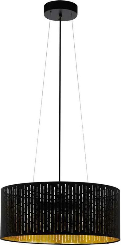 EGLO hanglamp 3-lichts Varillas - zwart/goud - Leen Bakker