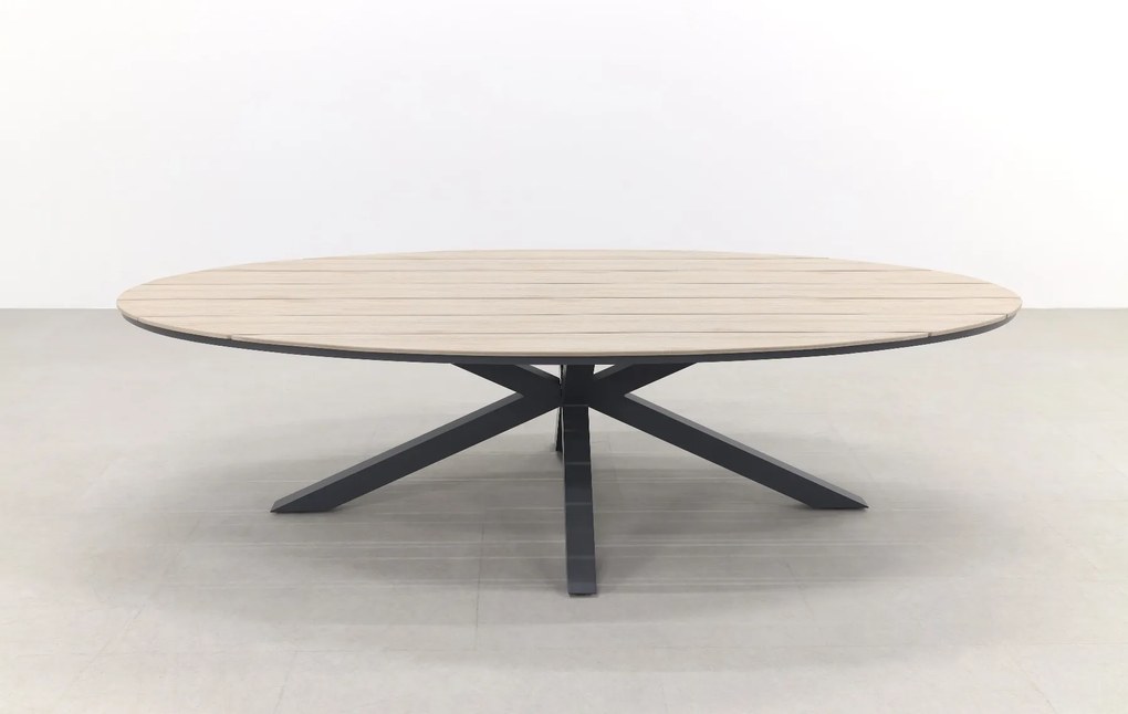 GI Edison ovale houtlook tuintafel 280x140 cm.