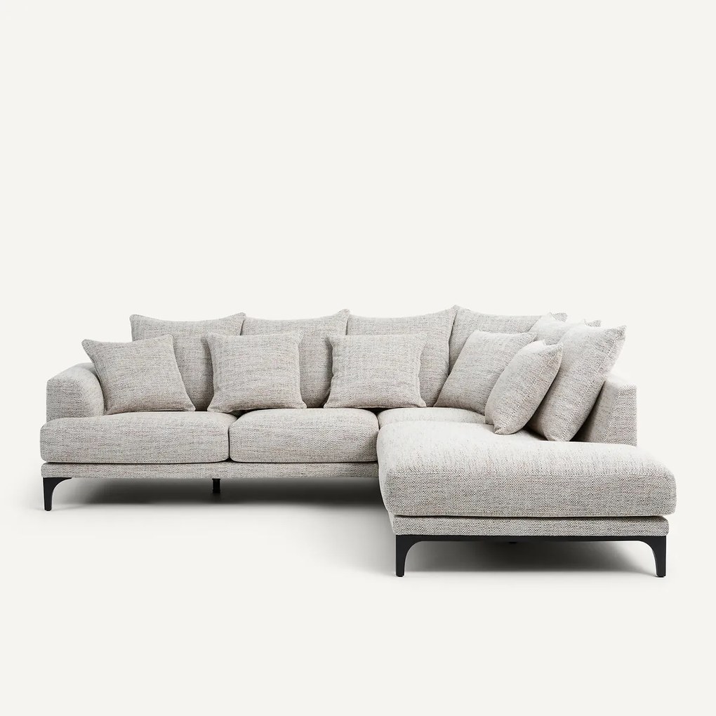 Hoekbank in gestippelde visgraatstof, ARMENTO