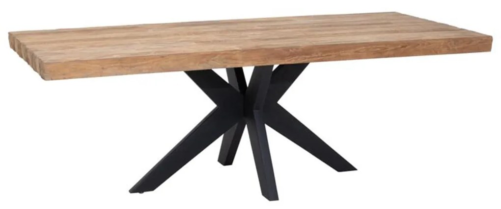 DTP Home Masterpiece Newton Teak Houten Eettafel Met Spinpoot 220 Cm - 220 X 100cm.