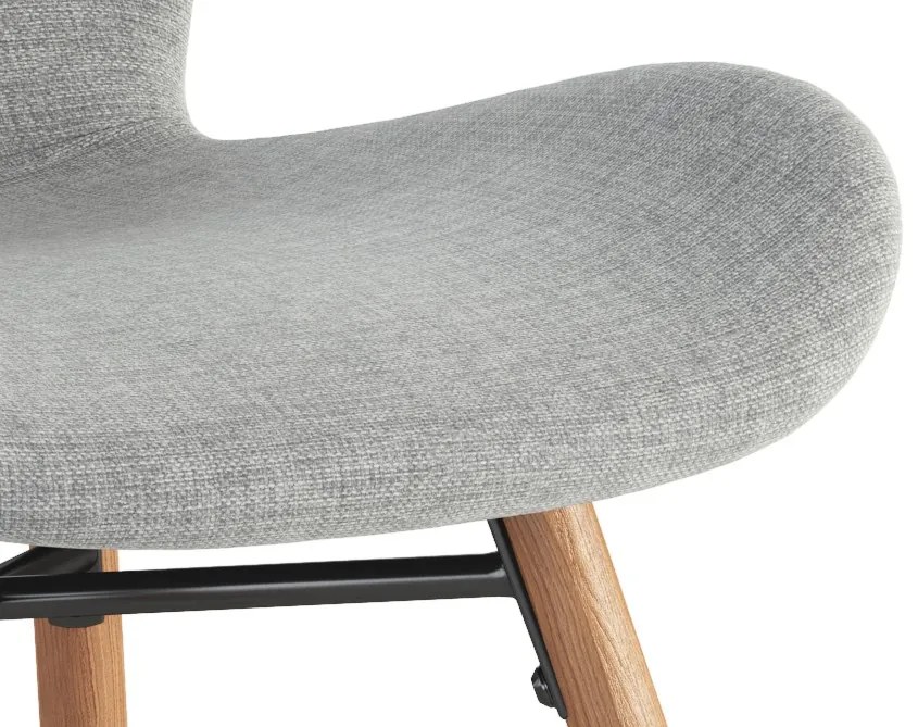 ALTEA Grijs (stof Rio 180)/poten natuur eiken – MODERNE STOEL VOOR WOONKAMER/EETKAMER/KEUKEN/KANTOOR