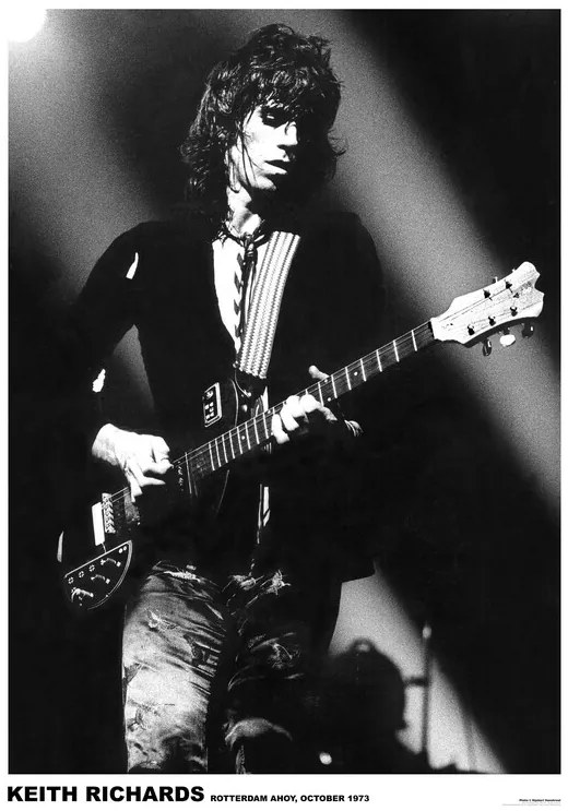 Poster Rolling Stones / Keith Richards - Rotterdam 1973