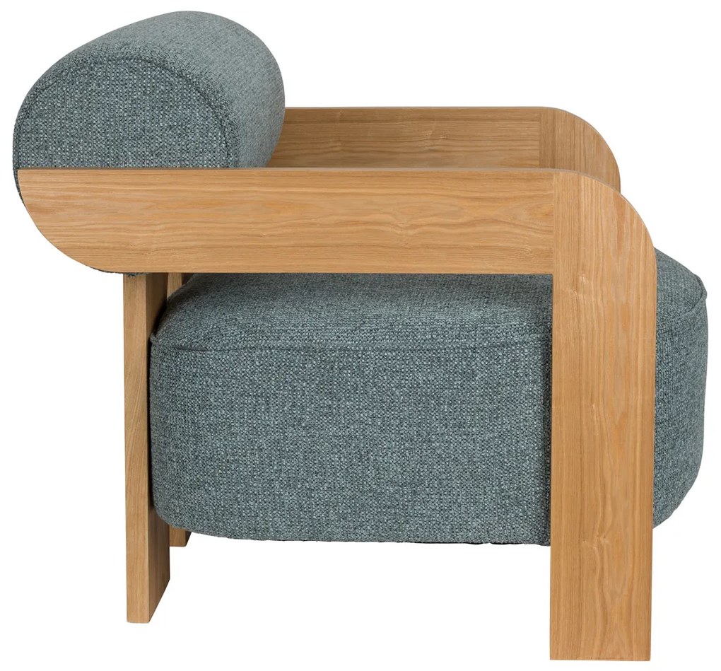 Zuiver Oolong Eiken Fauteuil Modern Design Blauw