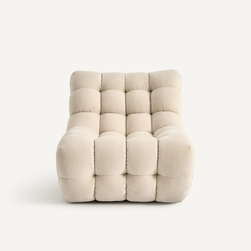 Modulaire gecapitonneerde fauteuil, fluweel, JUD