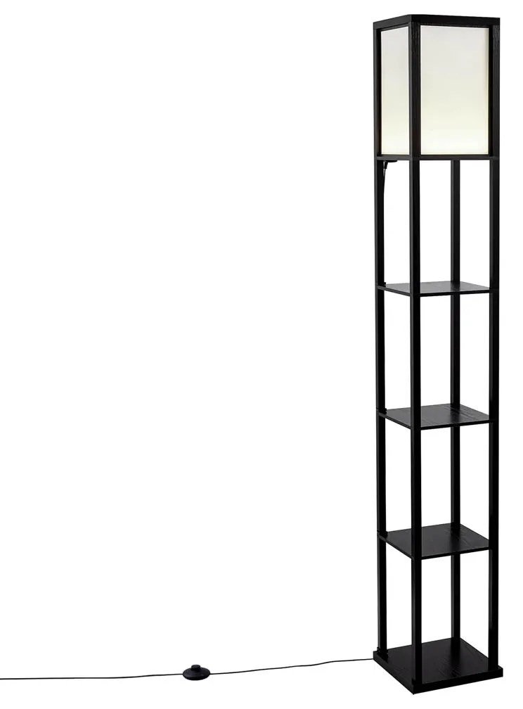 Design vloerlamp zwart met wit incl. LED - Nea