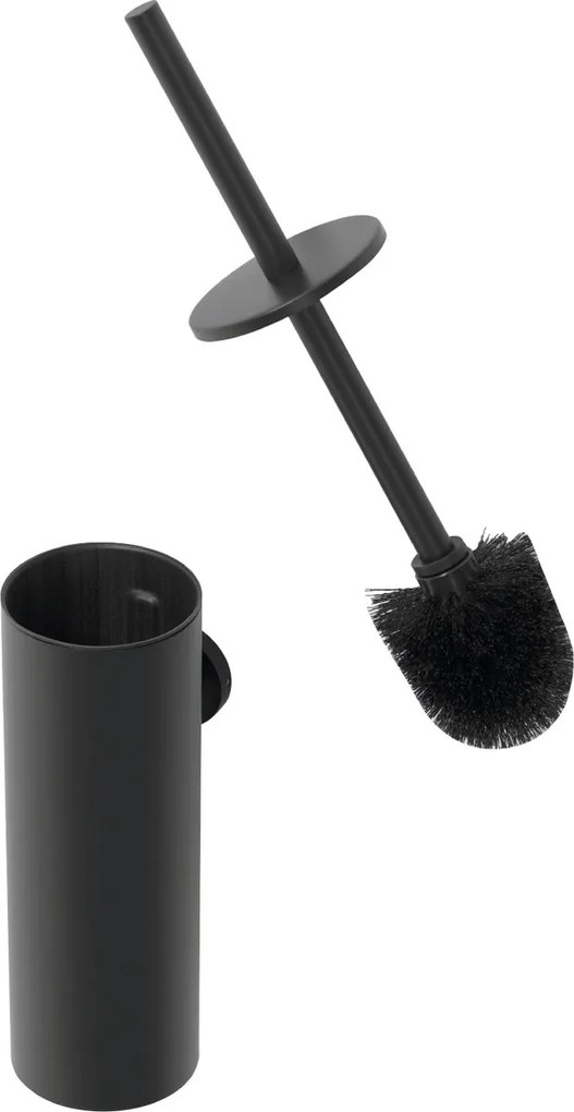 Plieger Vigo toiletborstel met deksel mat zwart