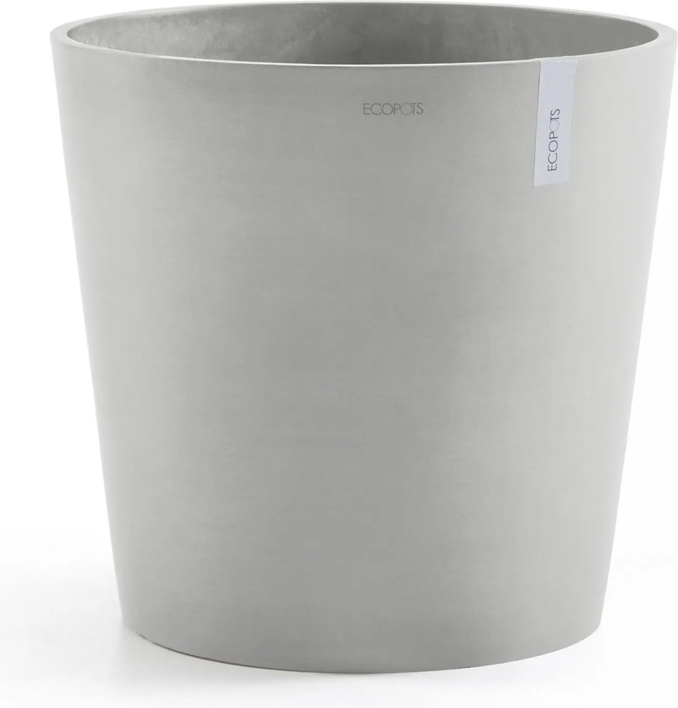 Ecopots bloempot Amsterdam 50 - Rond - White Grey - Diameter 50,5 x H43,5 cm
