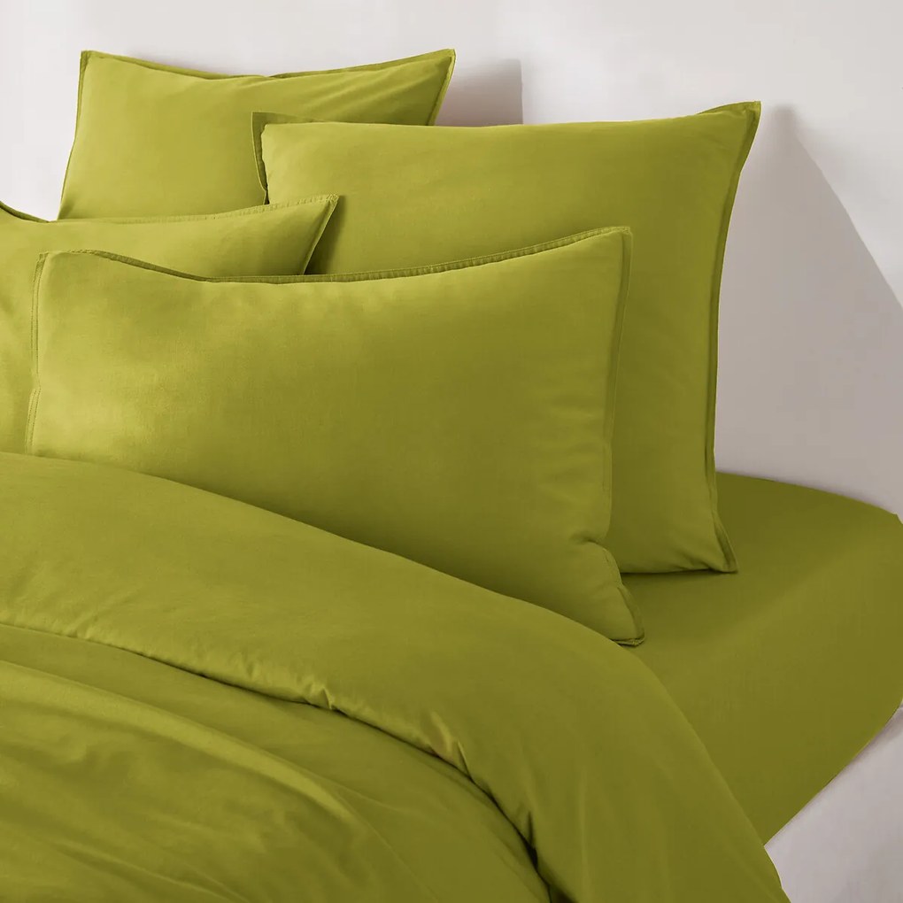 Effen hoeslaken in gewassen katoen, omslag 30 cm, Scenario