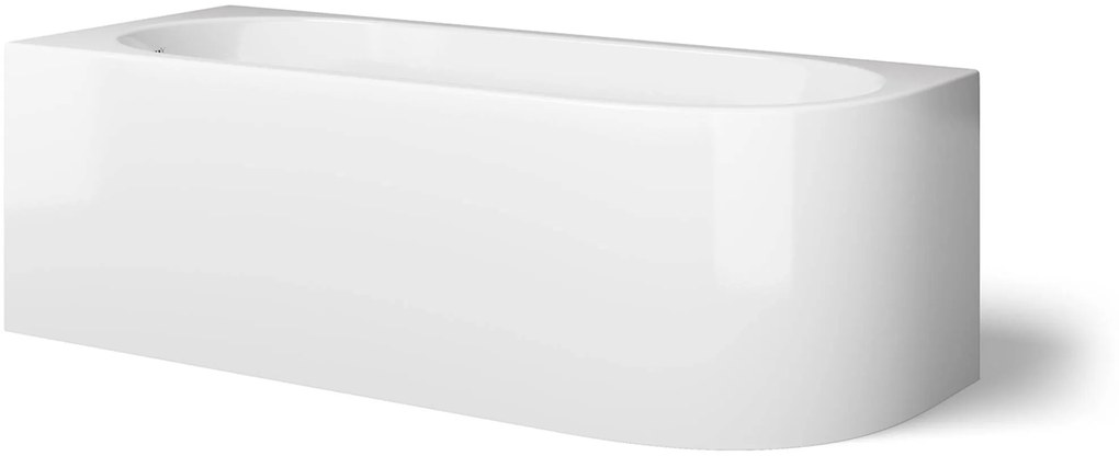 Looox Cool Corner Bad links 170x70cm Glans Wit