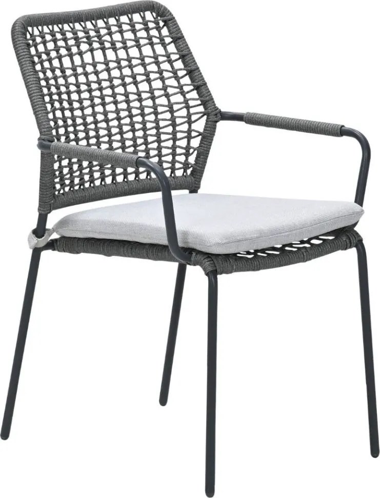 Garden Impressions Natas tuinstoel stapelbaar grijs - 4 stuks