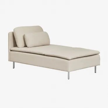 Chaise Longue-module Voor Modulaire Bank Oriol Stof Crème Beige - Sklum