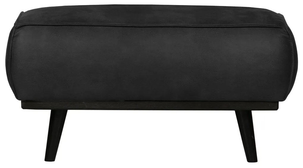 BePureHome Statement Retro Hocker Suedine Zwart