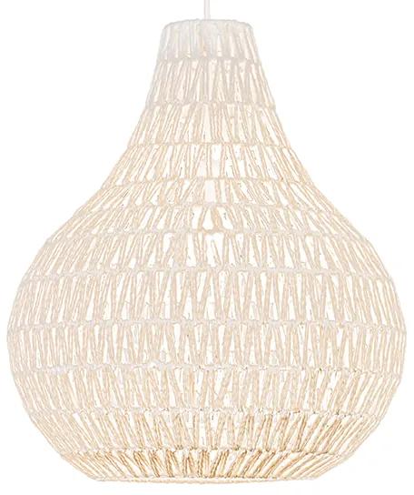Eettafel / Eetkamer Scandinavische hanglamp wit 45 cm - Lina Drop Design, Retro E27 Draadlamp rond Binnenverlichting Lamp