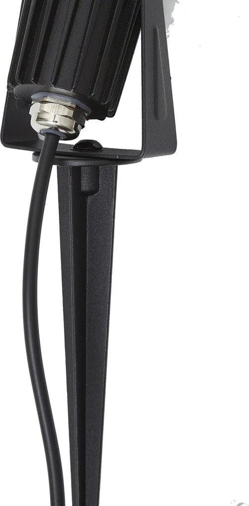 Moderne prikspot 12V zwart incl. LED IP67 - Voltaire Pico