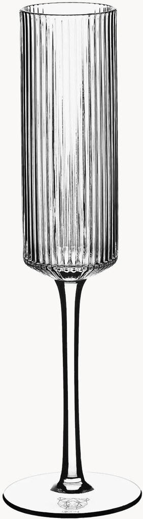 Kristallen champagneglazen Linje, 6-delig
