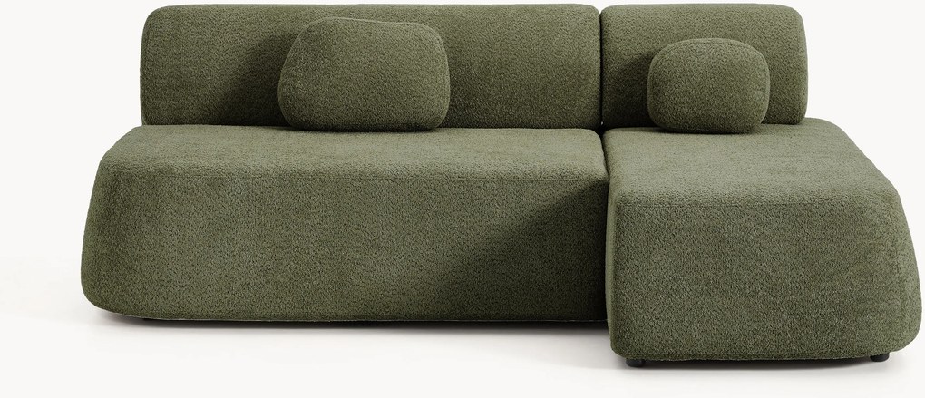 Hoekbank Pao (2-zits) van teddy-bouclé