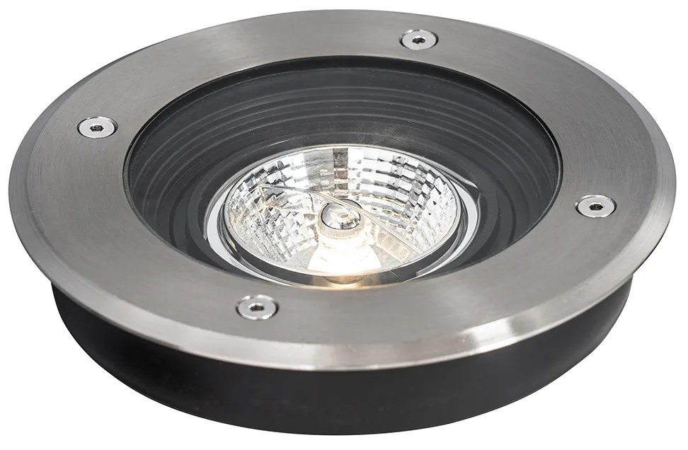 Moderne buiten grondspot staal AR70 verstelbaar IP65 - Delux