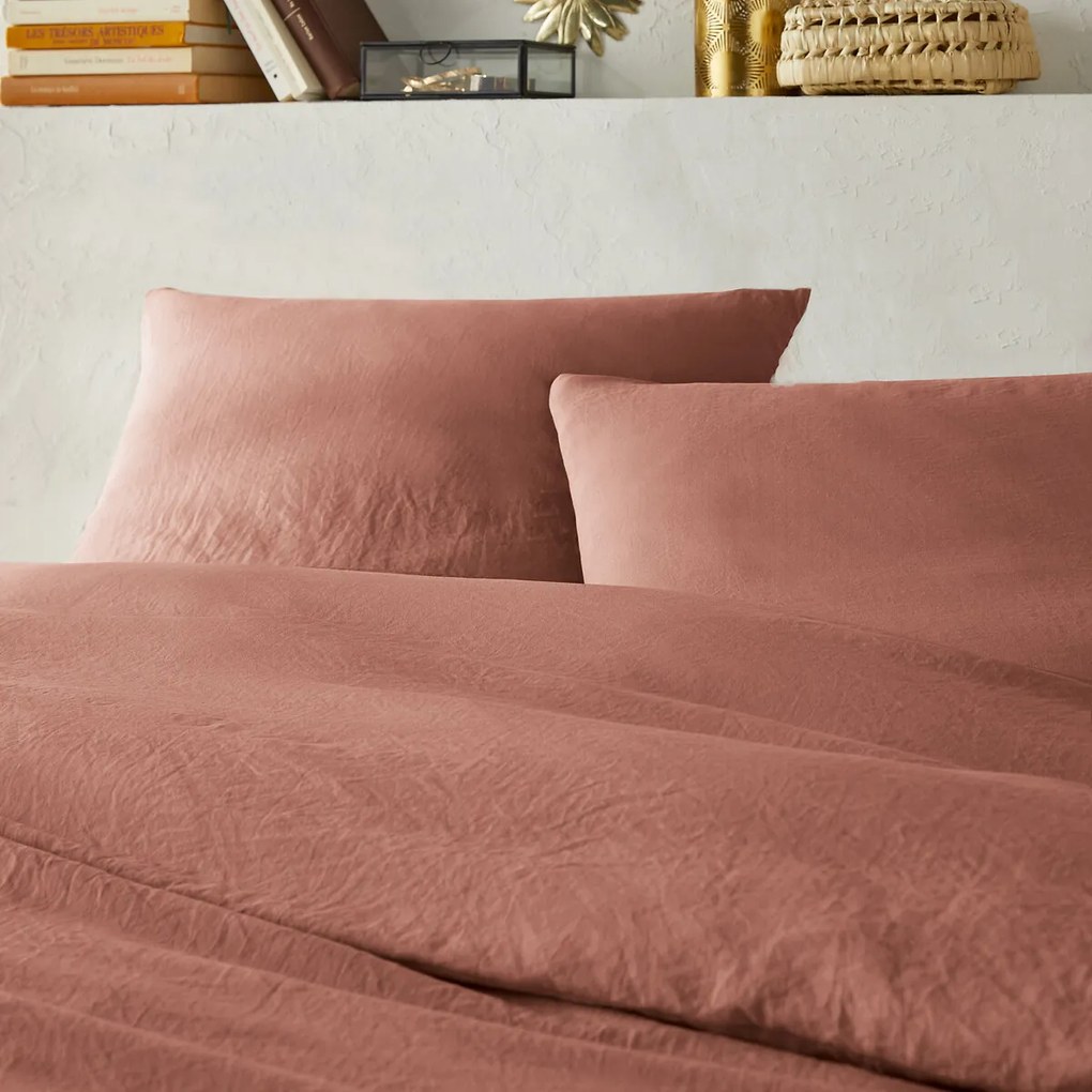 Bedset in gewassen microvezel, recycled polyester