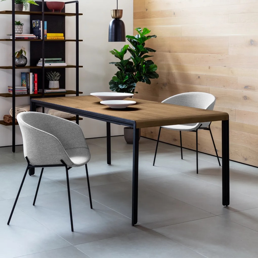 Kave Home Nadyria Design Eettafel Uitschuifbaar Walnoot 160-200 Cm