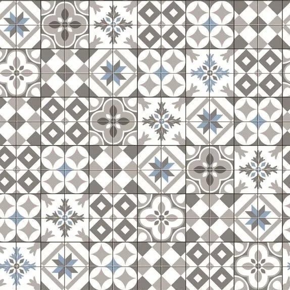 Tafelzeil Tiles Grey/Blue 140cm