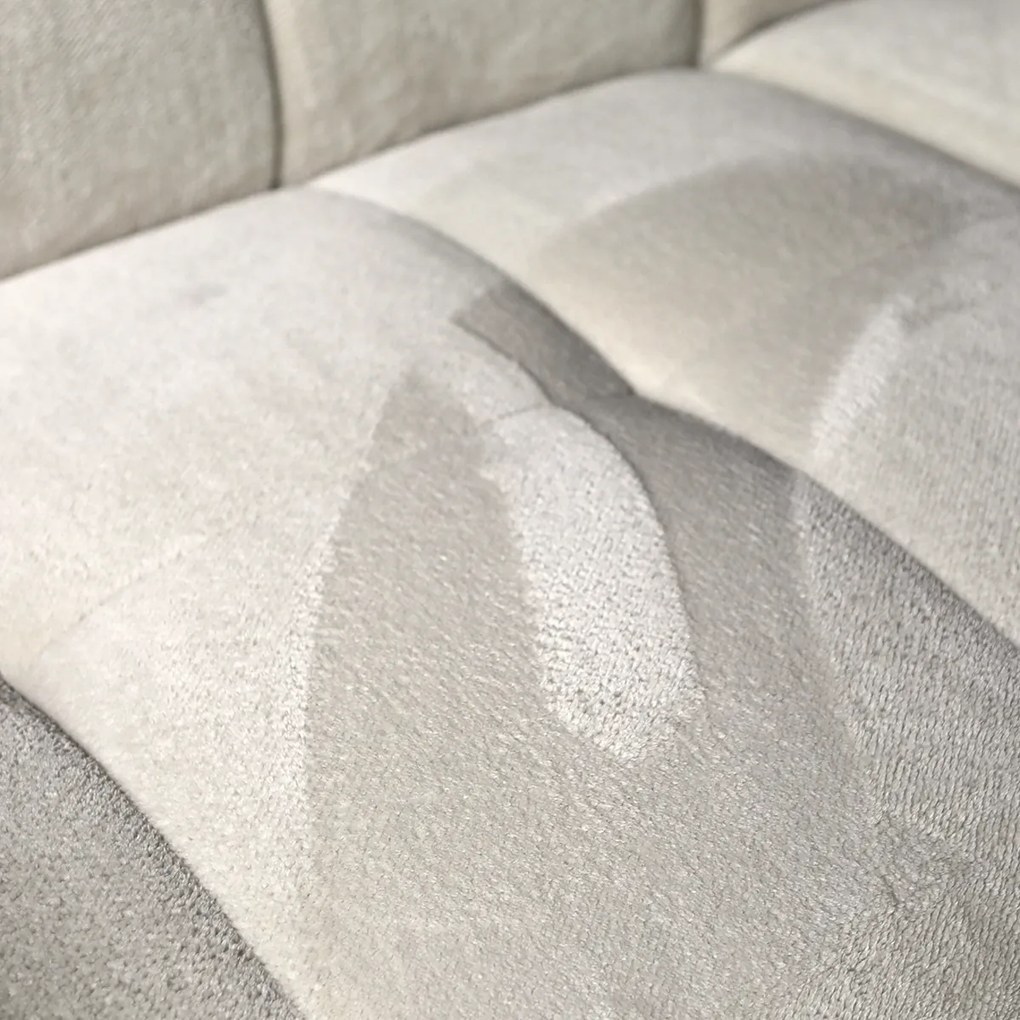 PEPP Interiors Wave Zachte Stof Hoekbank Vacht Wit