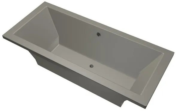 Xenz Society Duobad - 170x75x53 - afvoer Midden - acryl - cement 6870-06