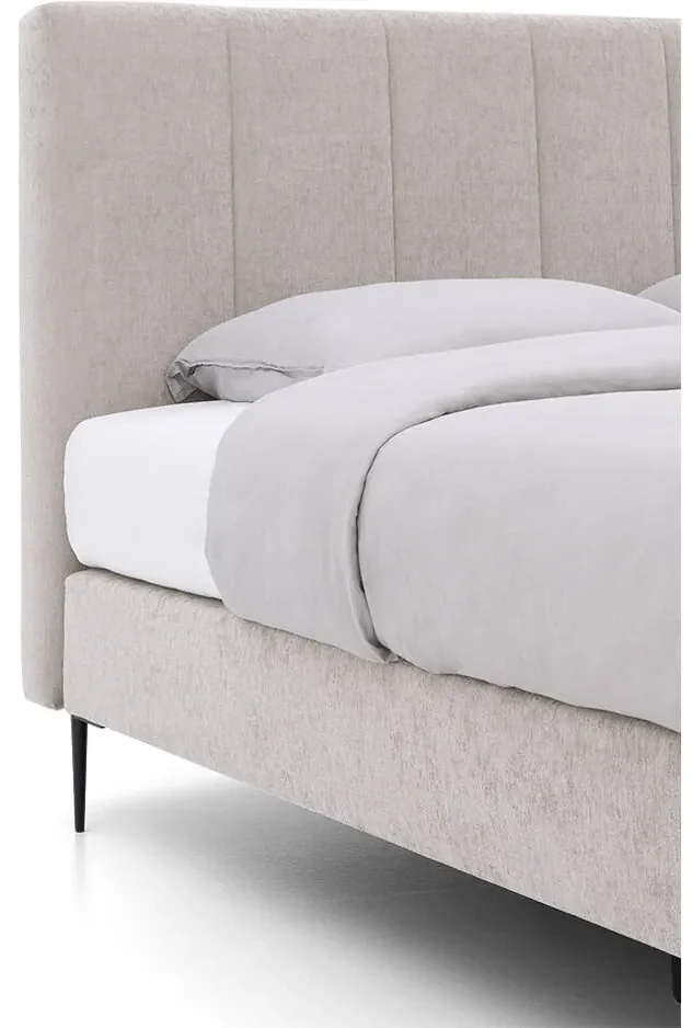 Goossens Boxspring Ease Solid Incl. Matras, Vlak 180 x 210 cm (=2x 90 x 210 cm) met hoofdbord + 2x matras shapes 1