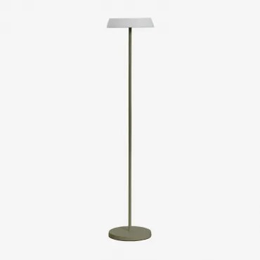 Draadloze Led Solar Vloerlamp Voor Buiten Van Polyethyleen En Ijzer Ulenia Groen – Intens Olijf - Sklum