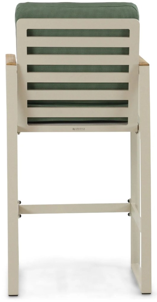 Barstoel Aluminium/Teak Taupe-naturel-bruin Lifestyle Garden Furniture Faro