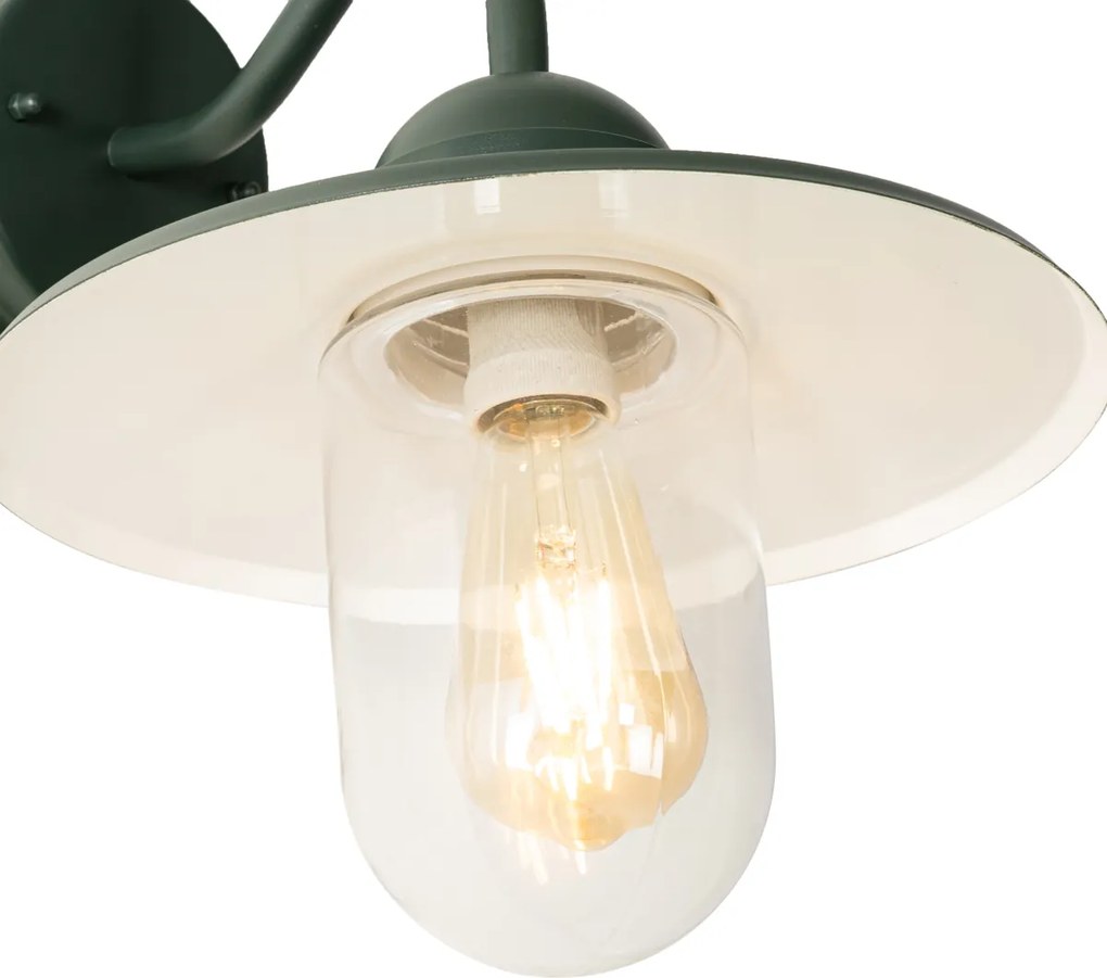 Moderne buiten wandlamp donkergroen IP44 - Kansas