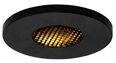Set van 6 Moderne badkamer inbouwspot zwart IP54 - Shed Honey GU10 IP54 Lamp