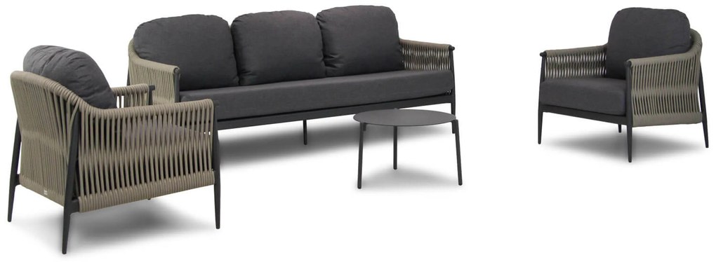 Stoel en Bank Loungeset 5 personen Rope Taupe Coco Lucia/Pacific