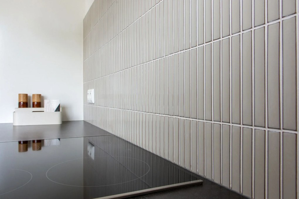 The Mosaic Factory Sevilla smalle vinger 2cm mozaïek tegels 30x30 cafe latte