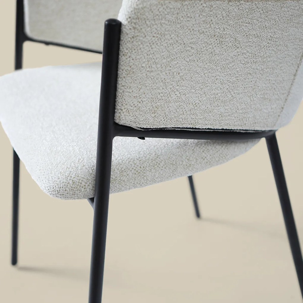 Beige Eetkamerstoel Met Ronde Rugleuning