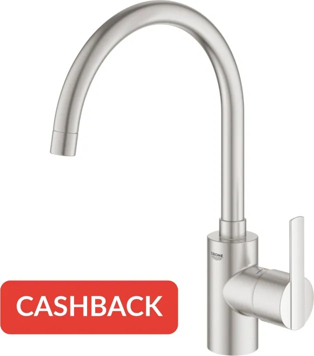 Grohe QuickFix Feel keukenmengkraan met draaibare uitloop RVS