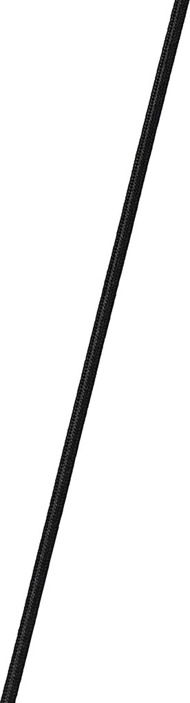 Smart hanglamp zwart met goud en smoke glas ovaal 5-lichts incl. 5 Wifi A60 - Zuzanna