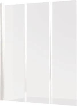 Nemo Go Malia badwand 130x140cm omkeerbaar 3 delig 5mm helder veiligheidsglas profielen wit met liftsysteem 1141011