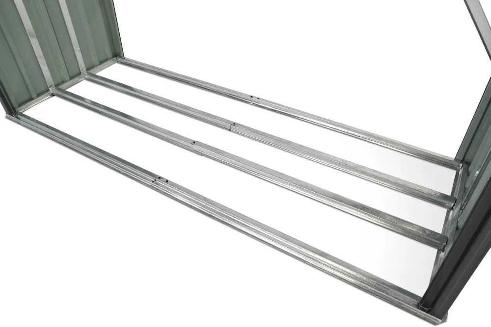 Metalen houtopslag voor achtertuin Ottawa 2,17 x 0,83m Store Boss antraciet
