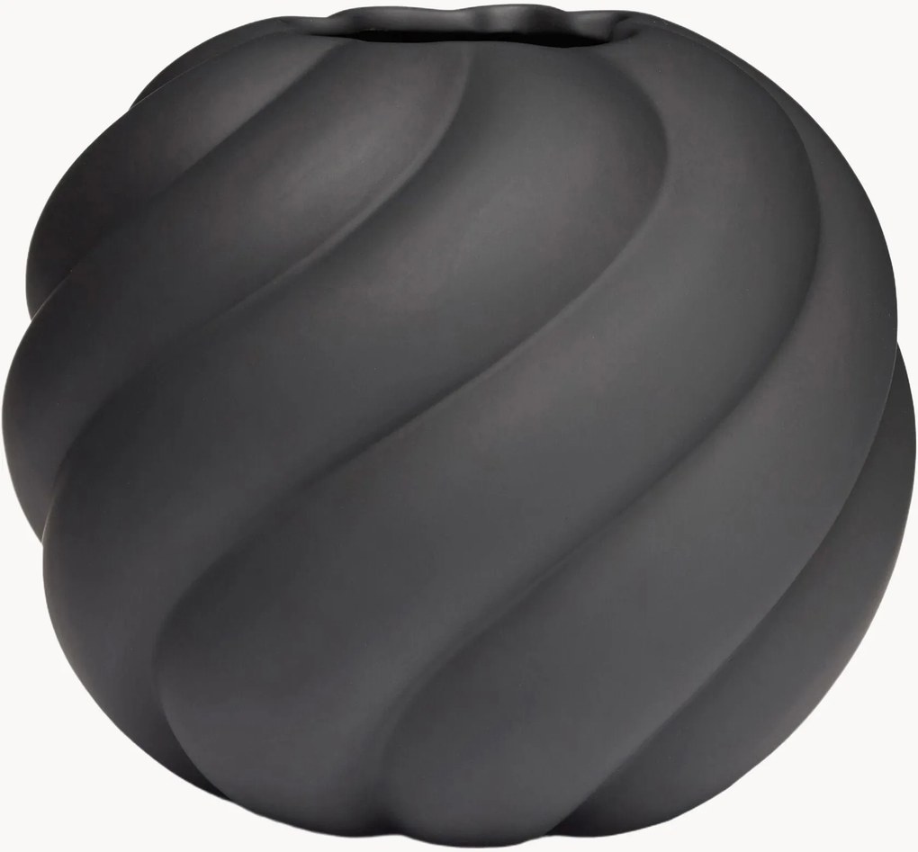 Handbeschilderde keramische vaas Twist Ball, H 20 cm