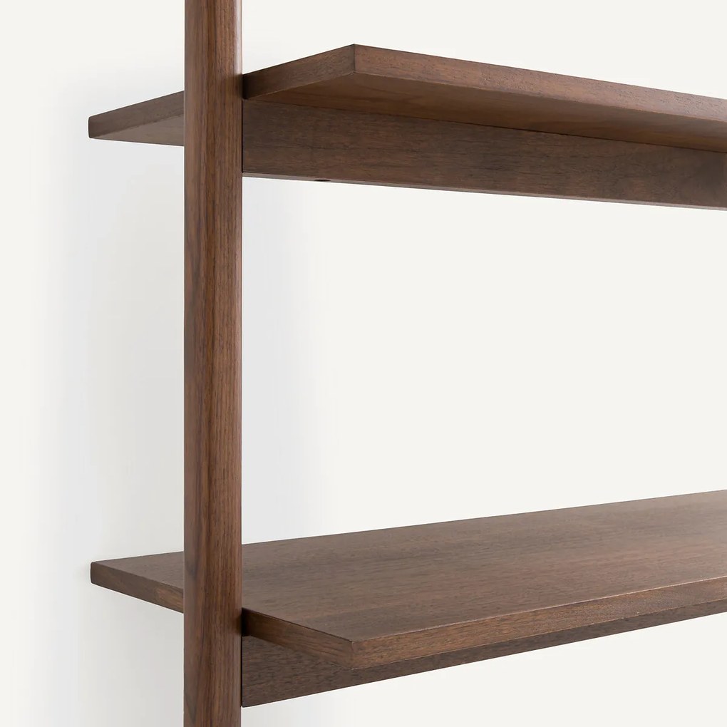 Kast van notenhout en fineer voor dressing, 6 legplanken, Rory