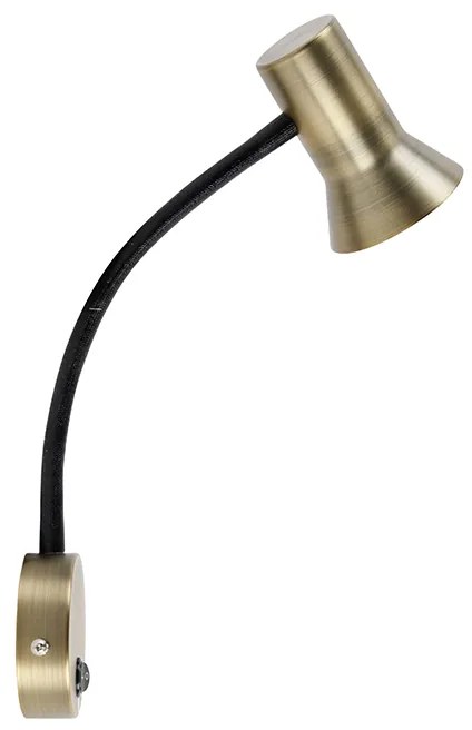Wandlamp brons met flexarm - Karin flex