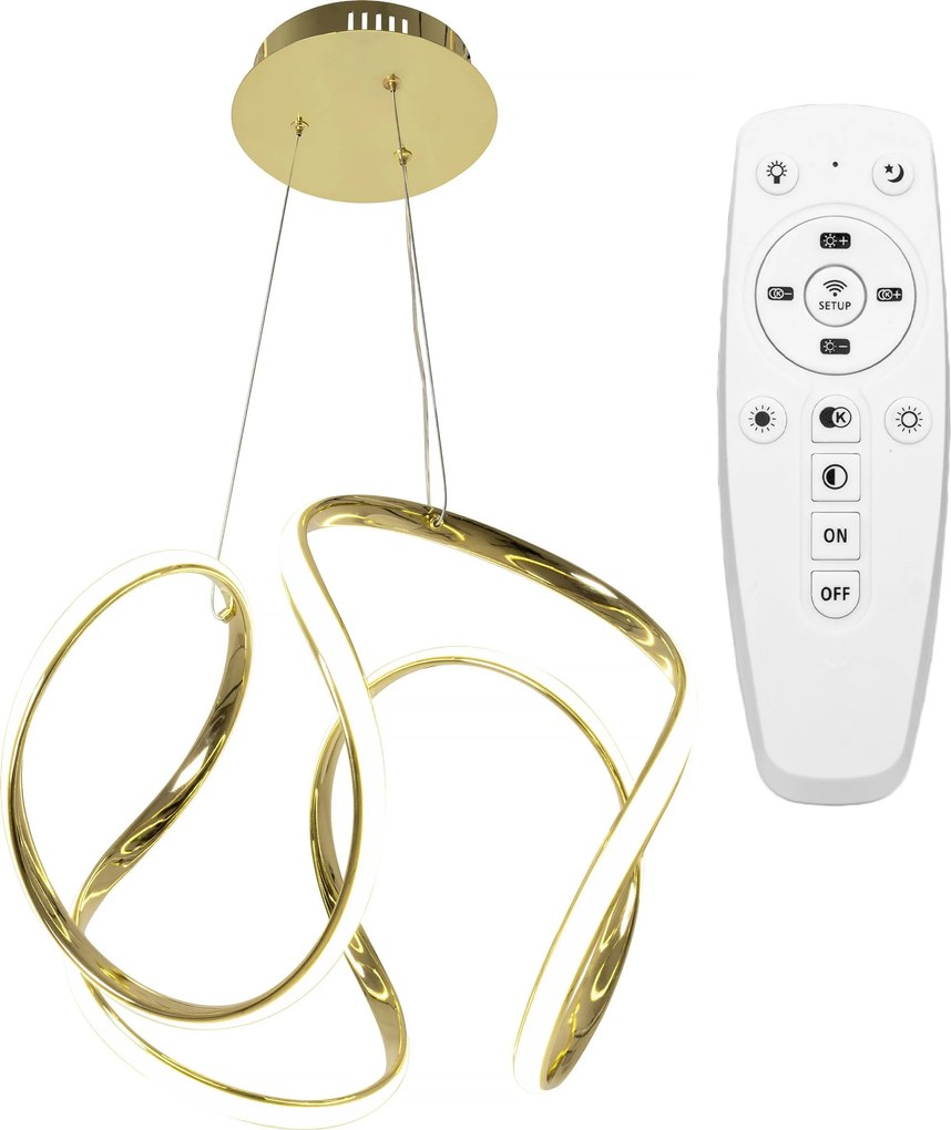 Moderne Hangende Plafondlamp LED GOUD PILOT APP386-CP