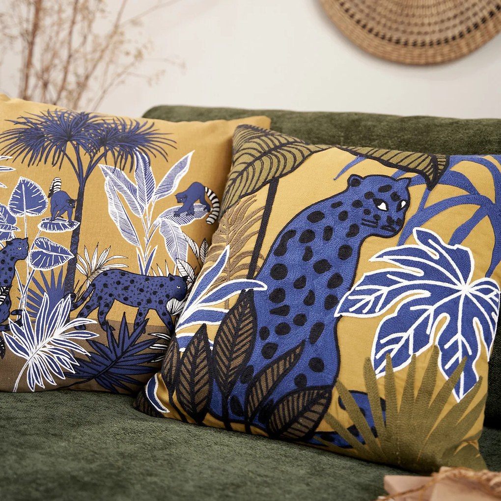 Geborduurde kussenhoes, 45x45 cm, Malacca