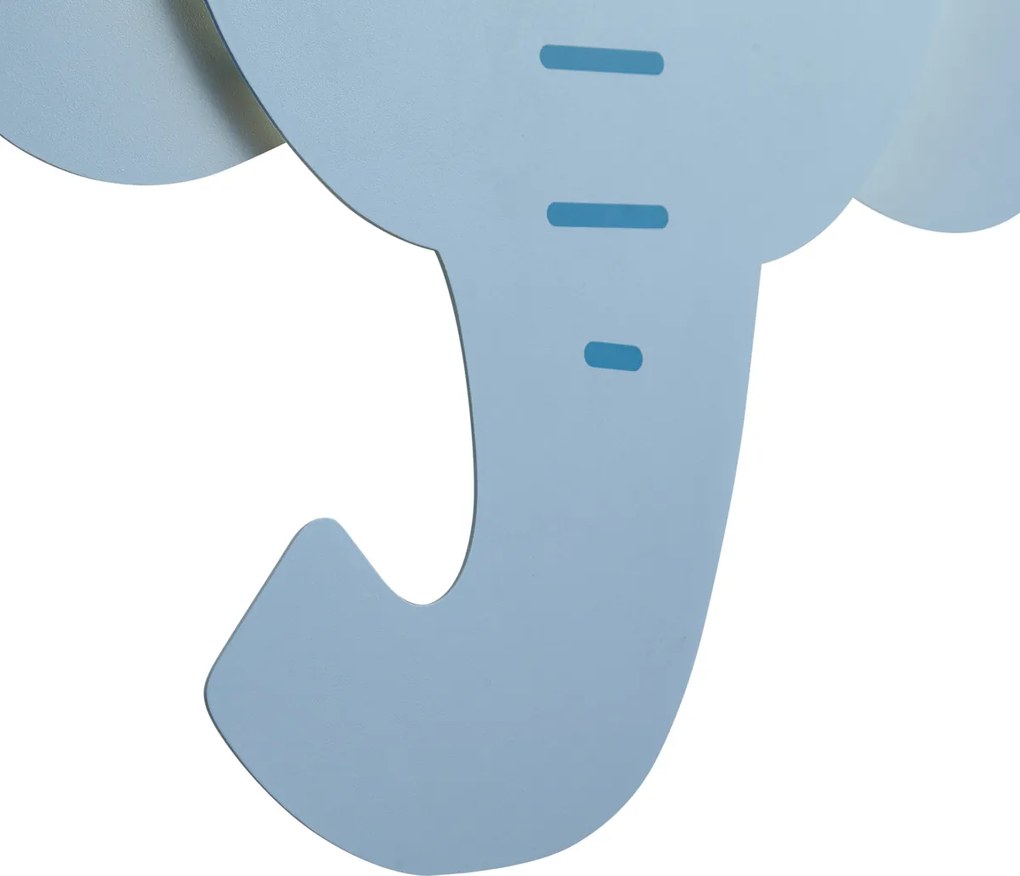 Kinder wandlamp blauw incl. LED 3-staps dimbaar - Ellie the Elephant